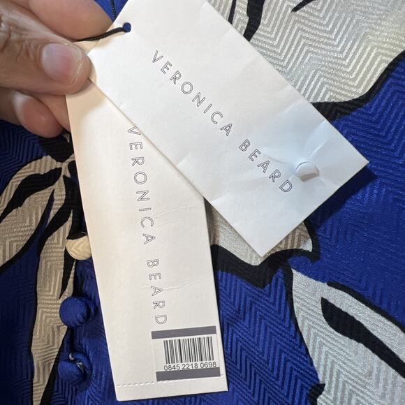 Veronica Beard NWT Milan Floral print Silk Blend Jacquard Blouse Size 10 Org$395 - Picture 7 of 14